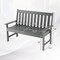 Costway Garden Bench All-Weather HDPE 2-Person Outdoor Bench for Front Porch Backyard Black/White/Gray/Beige